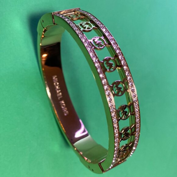 Elegant Michael Kors Monogram Hinged Bracelet - Picture 7 of 9
